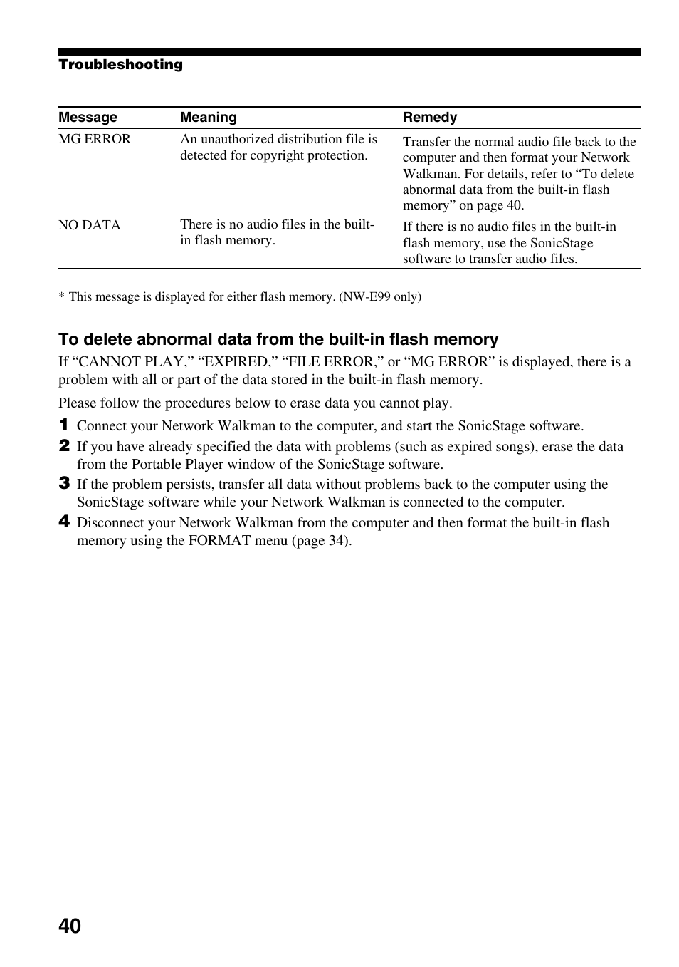 Sony NW-E99 User Manual | Page 40 / 52