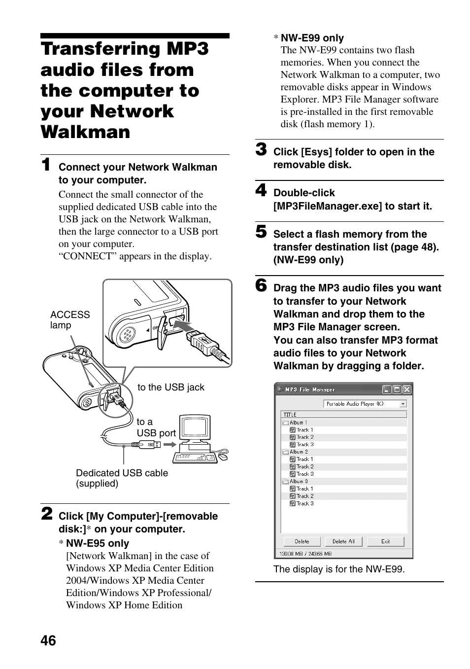 Sony NW-E99 User Manual | Page 46 / 52