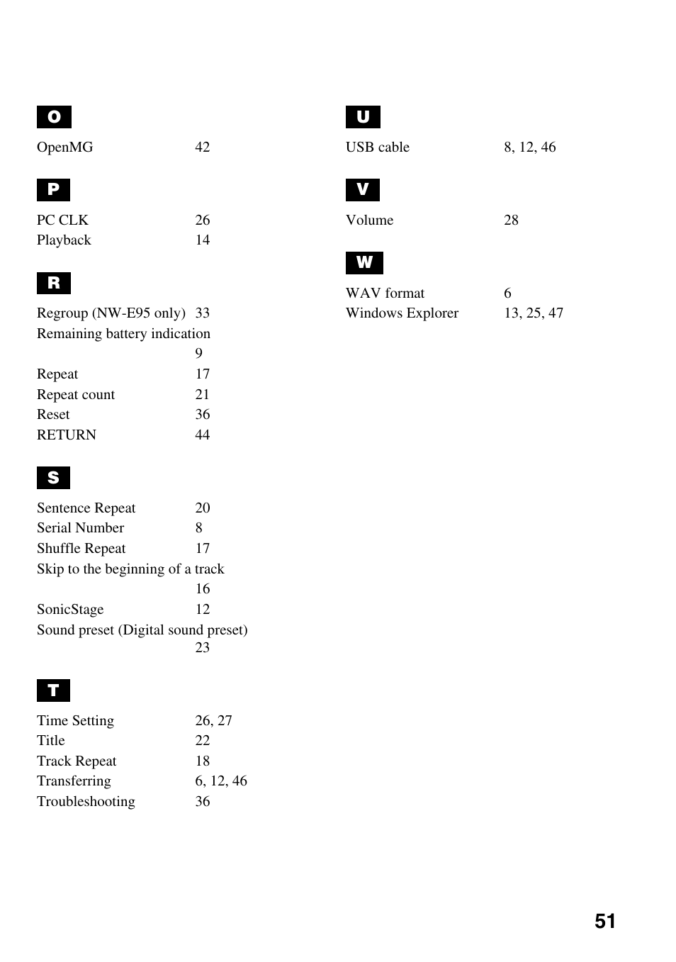 Sony NW-E99 User Manual | Page 51 / 52