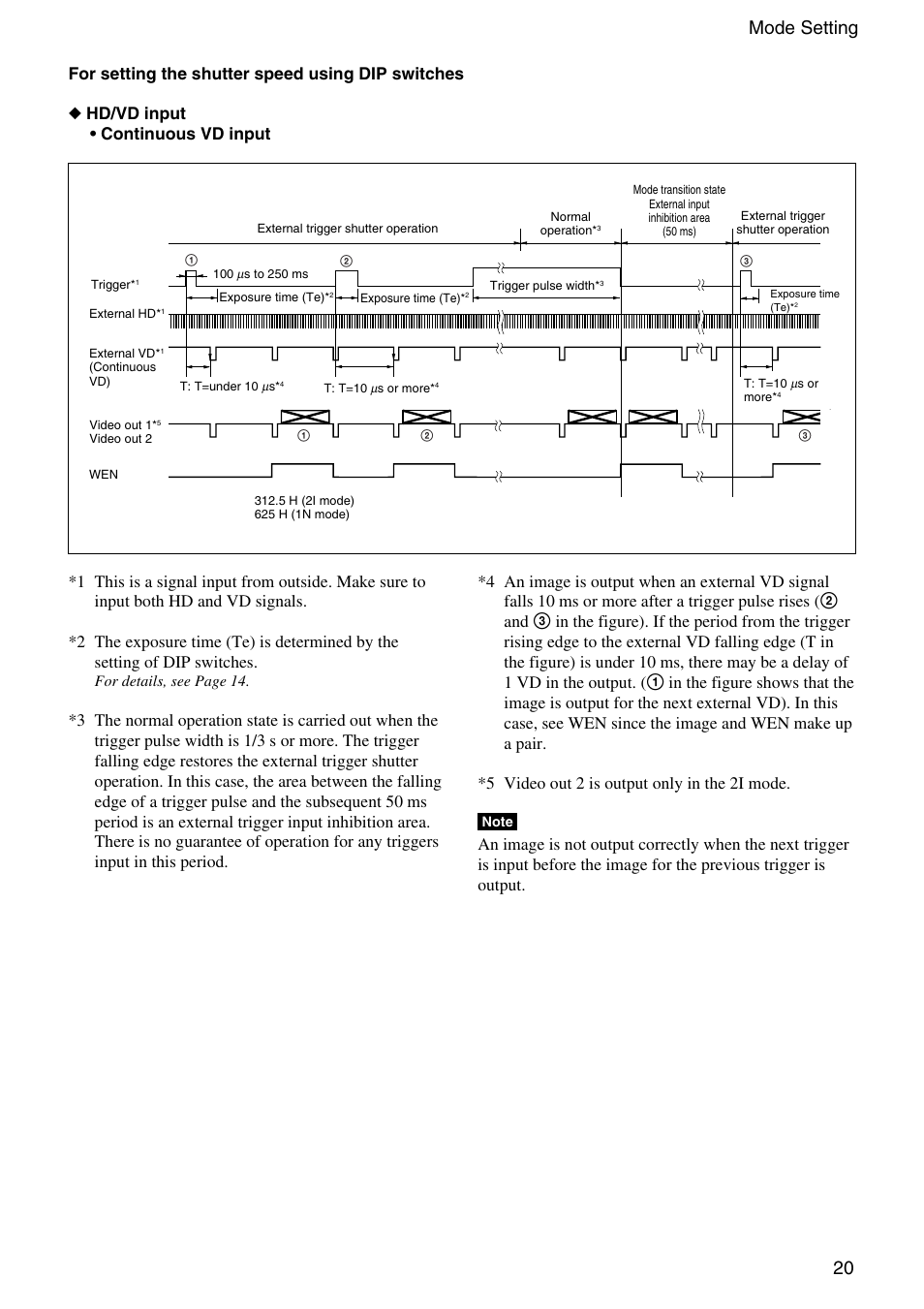 20 mode setting, For details, see page 14 | Sony XC-HR300 User Manual | Page 20 / 31