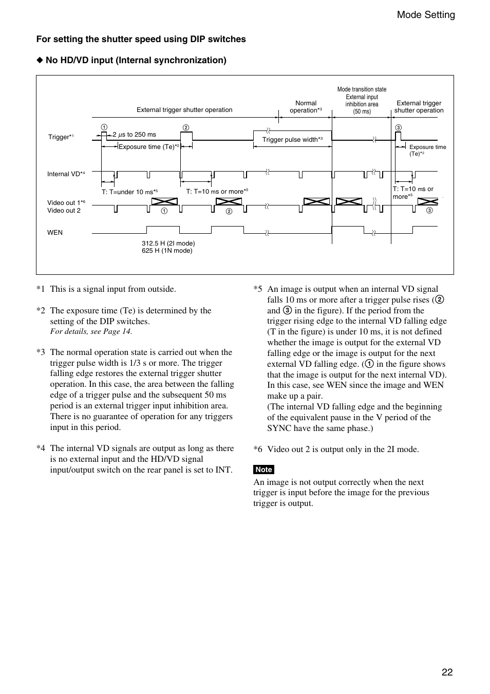 22 mode setting, For details, see page 14 | Sony XC-HR300 User Manual | Page 22 / 31