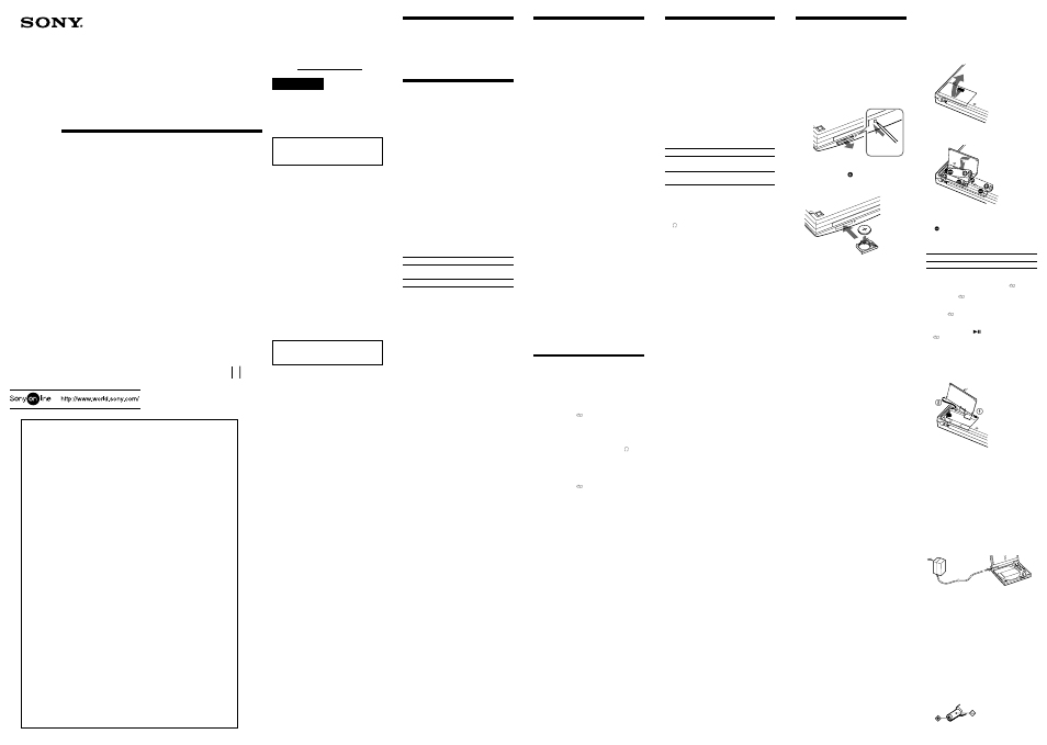 Sony ICF-CD2000 User Manual | 2 pages