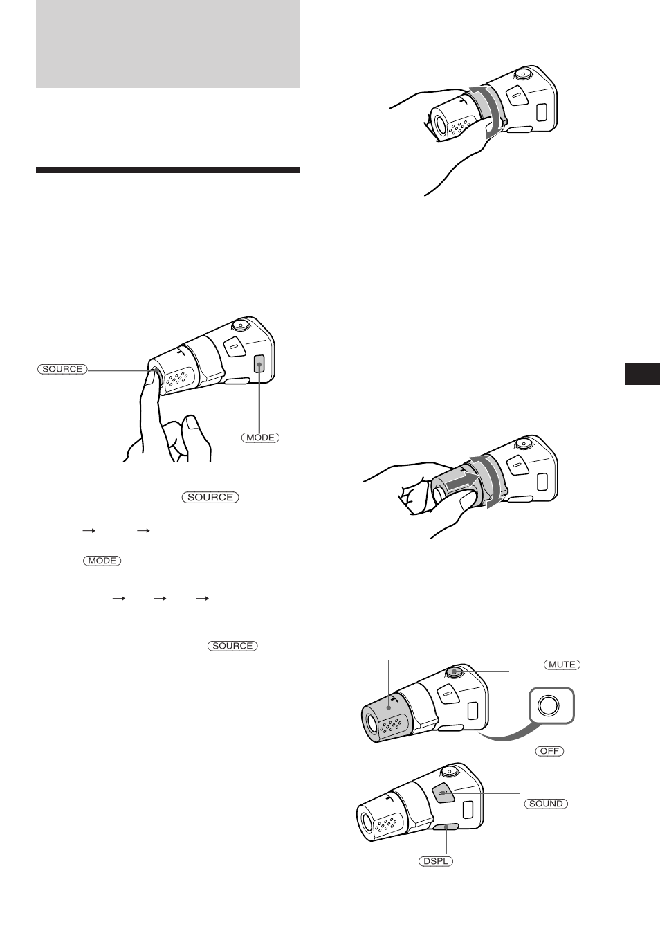 Other functions, Using the rotary remote | Sony WX-C570 User Manual | Page 9 / 38