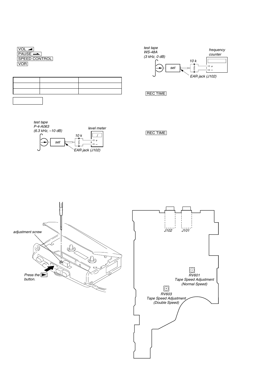 Electrical adjustments | Sony TCM-23DV User Manual | Page 8 / 16