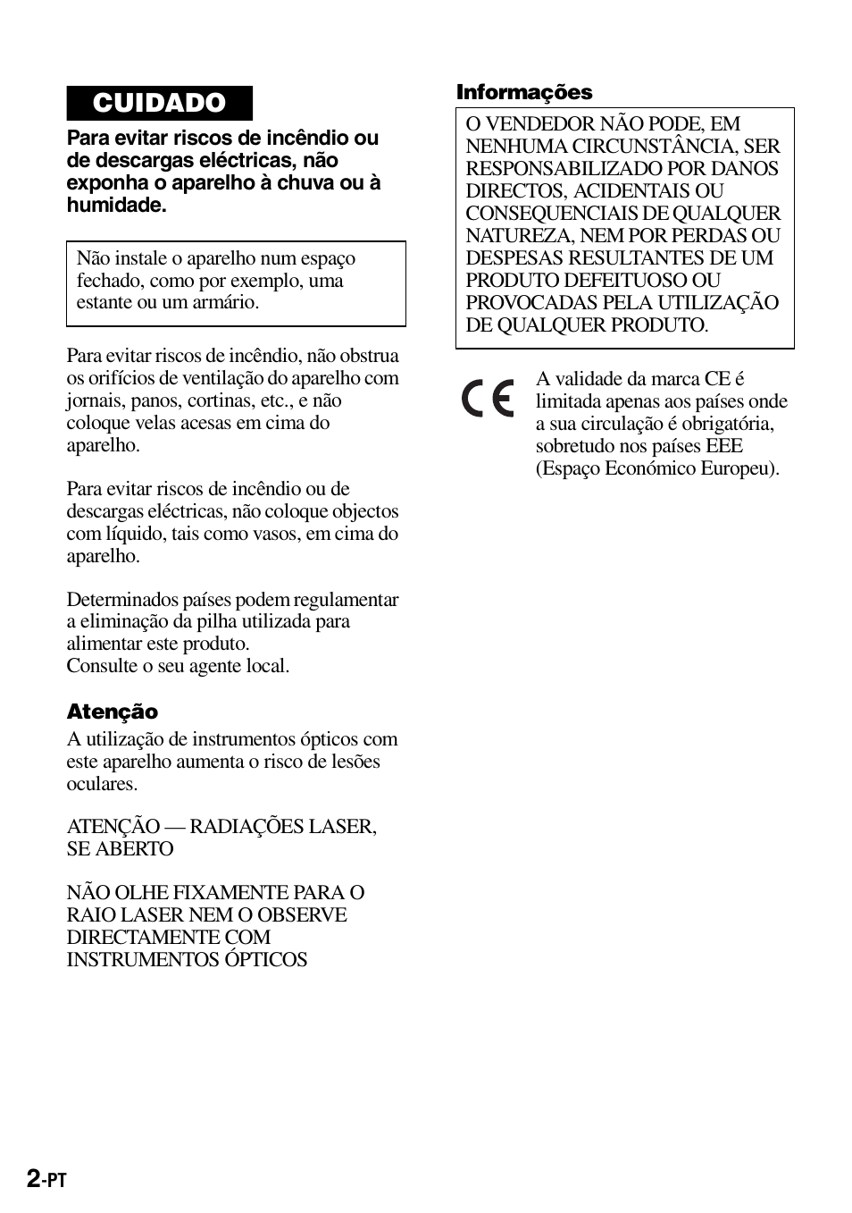 Cuidado | Sony Walkman MZ-E310 User Manual | Page 156 / 364