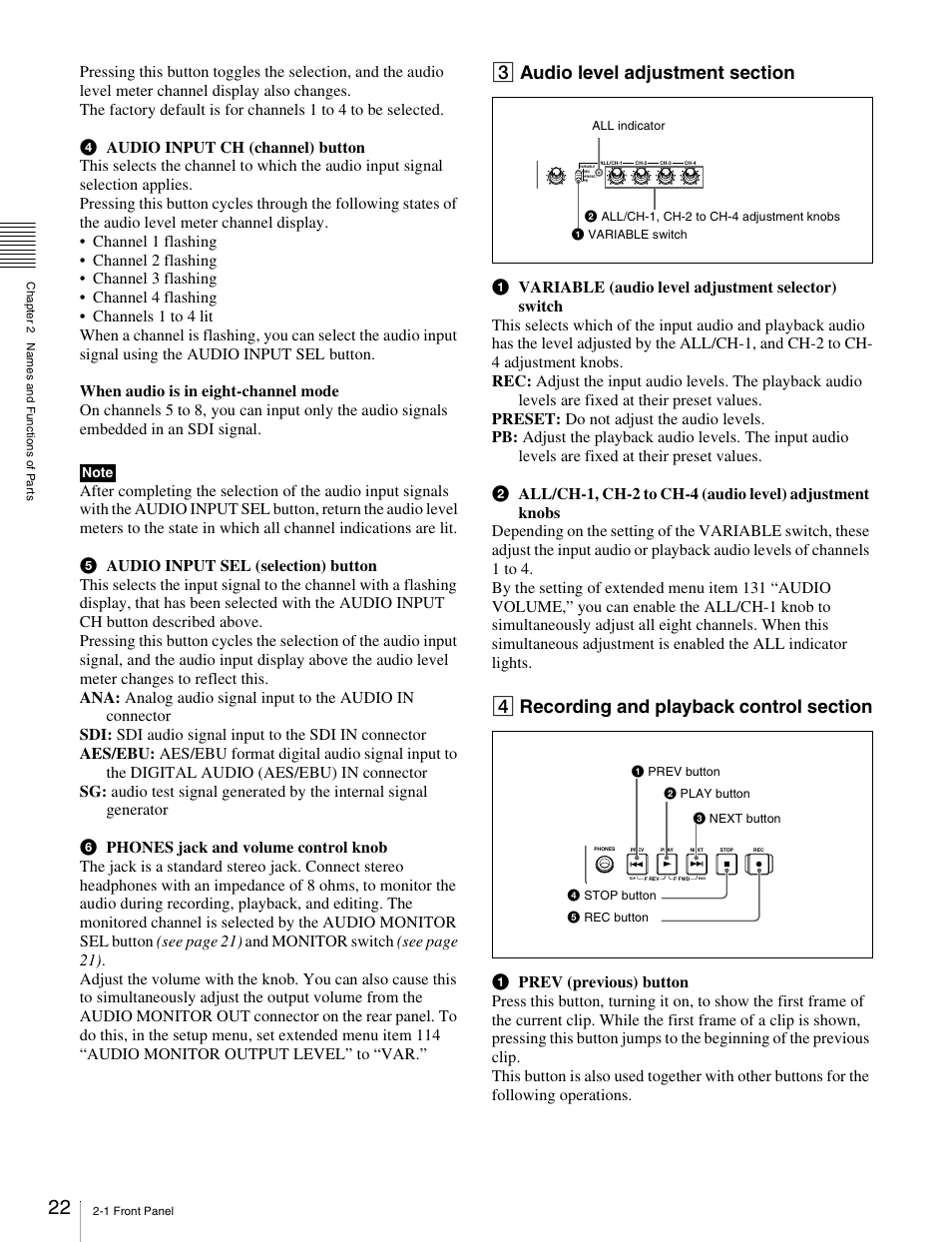 Sony PDW-1500 User Manual | Page 22 / 84