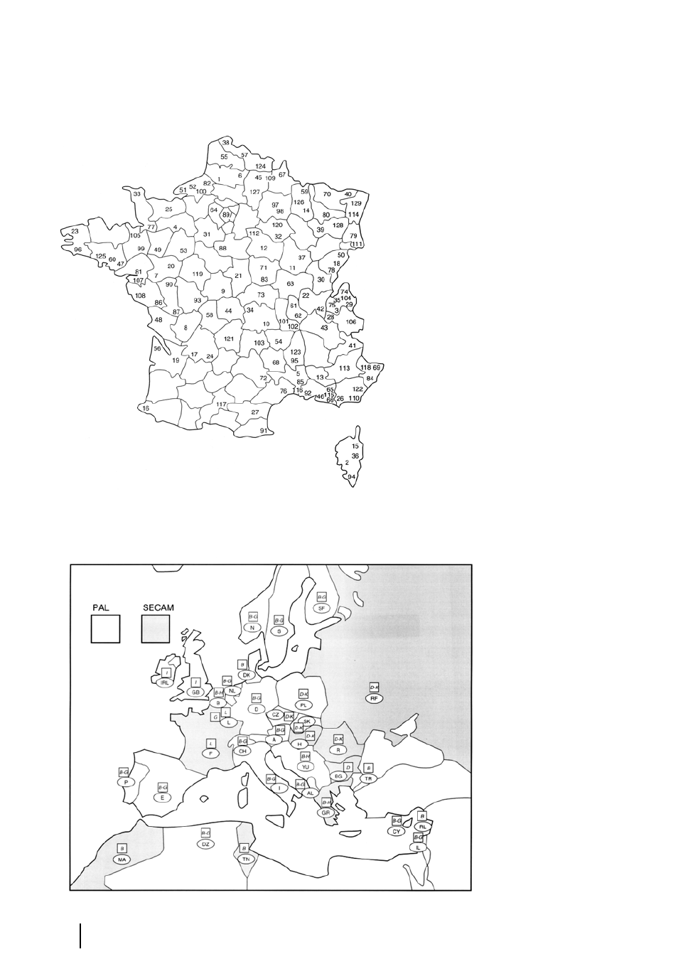 Les principaux émetteurs français | Sony KE-P37XS1 User Manual | Page 194 / 196