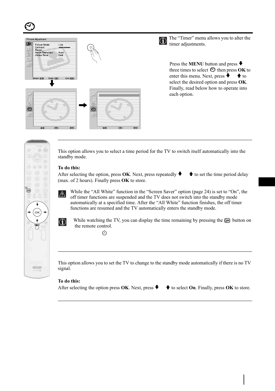 The timer menu, 25 gb | Sony KE-P37XS1 User Manual | Page 25 / 196