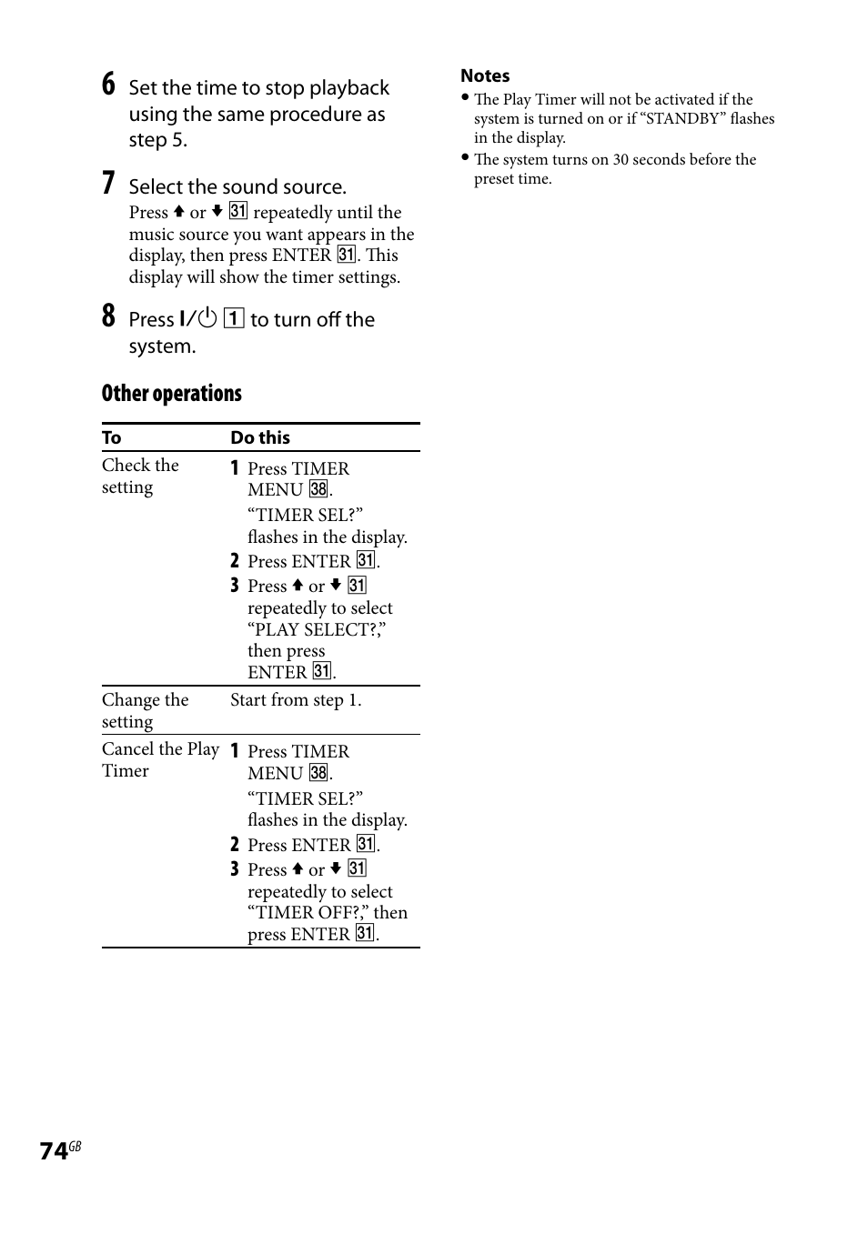 Other operations | Sony 3-097-194-15(1) User Manual | Page 74 / 112