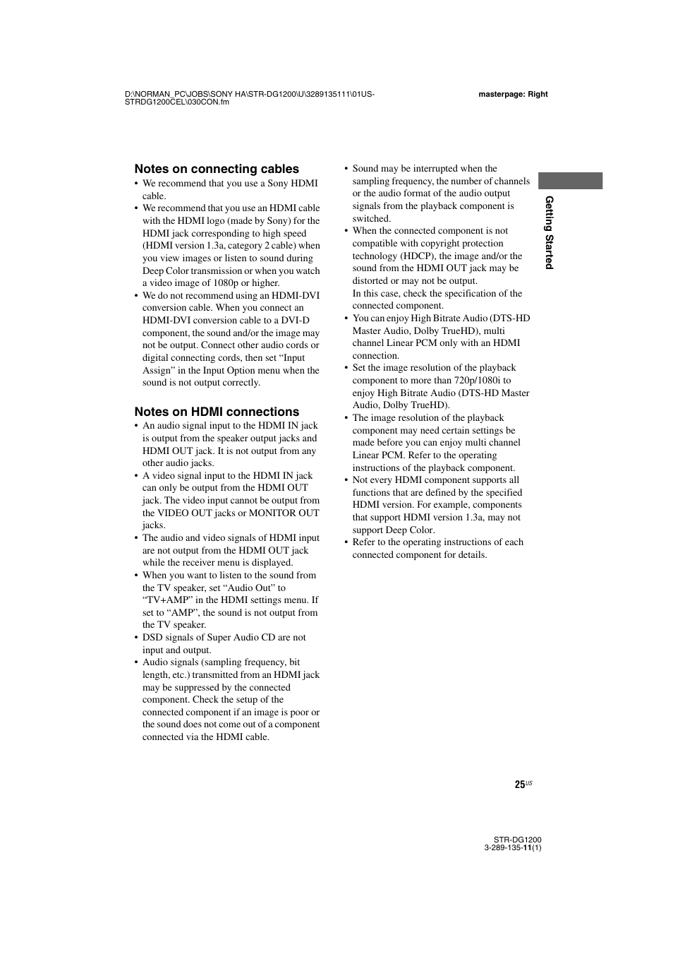 Sony R-DG1200 User Manual | Page 25 / 136
