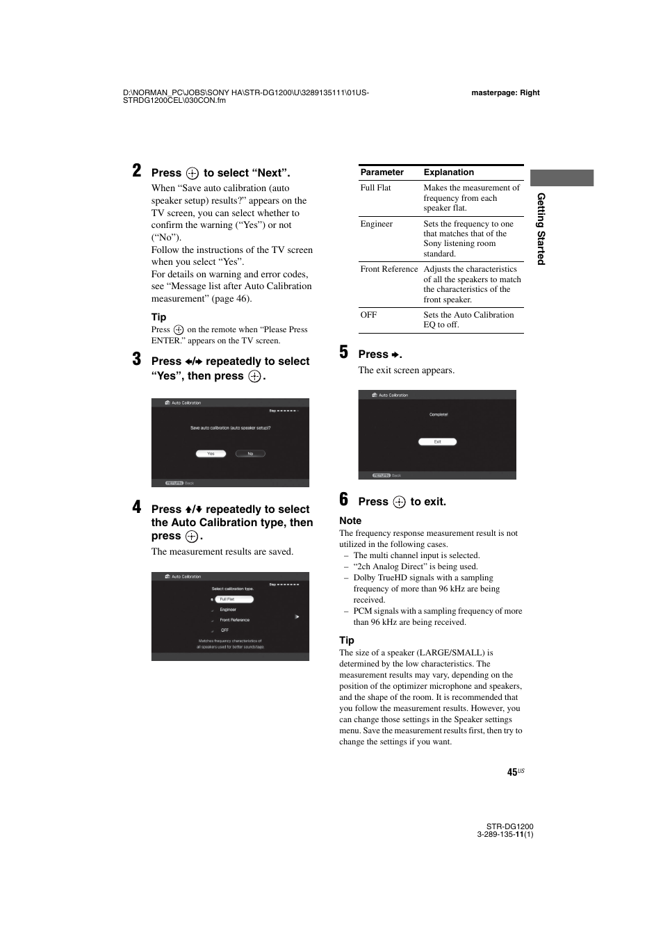 Sony R-DG1200 User Manual | Page 45 / 136