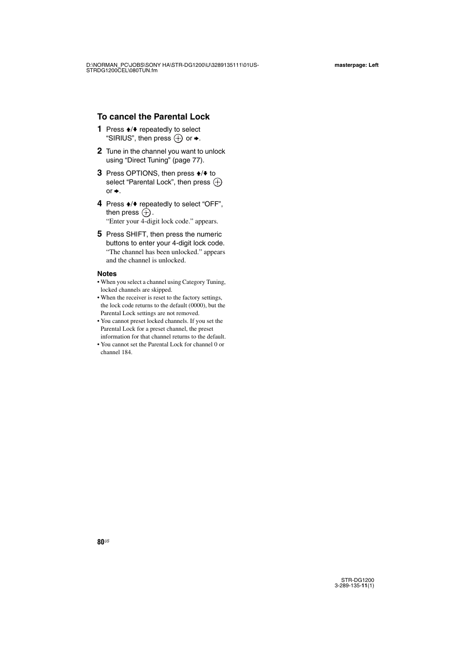 Sony R-DG1200 User Manual | Page 80 / 136