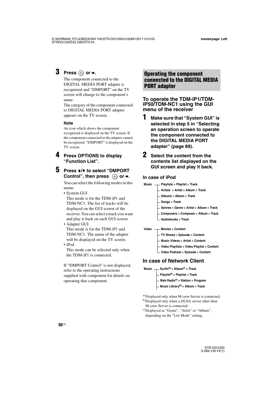Sony R-DG1200 User Manual | Page 90 / 136