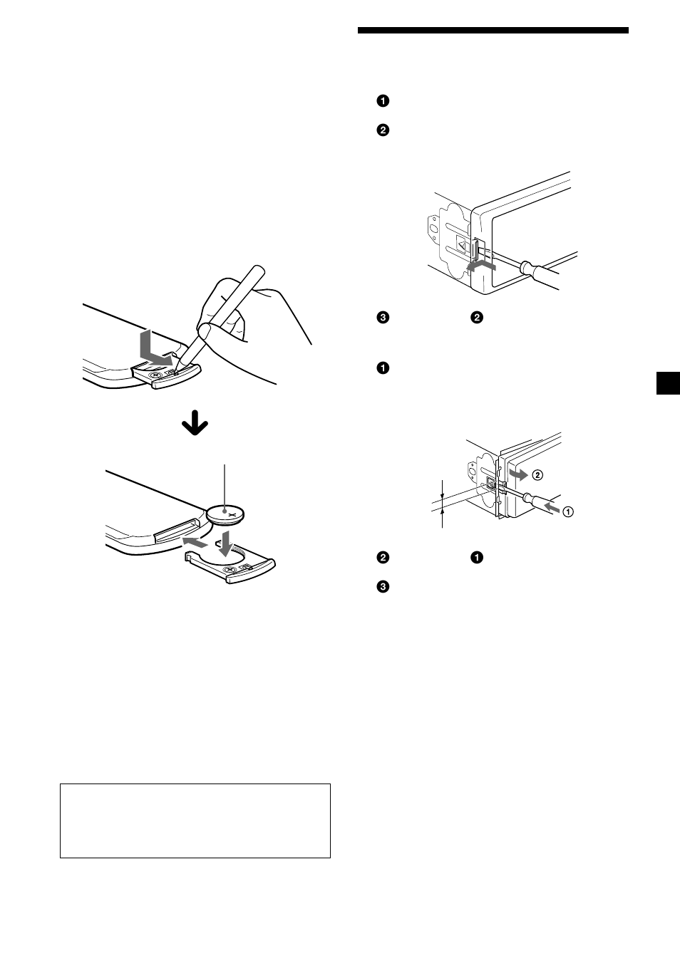 Removing the unit, 19 removing the unit | Sony CDX-L550X  EN User Manual | Page 19 / 24