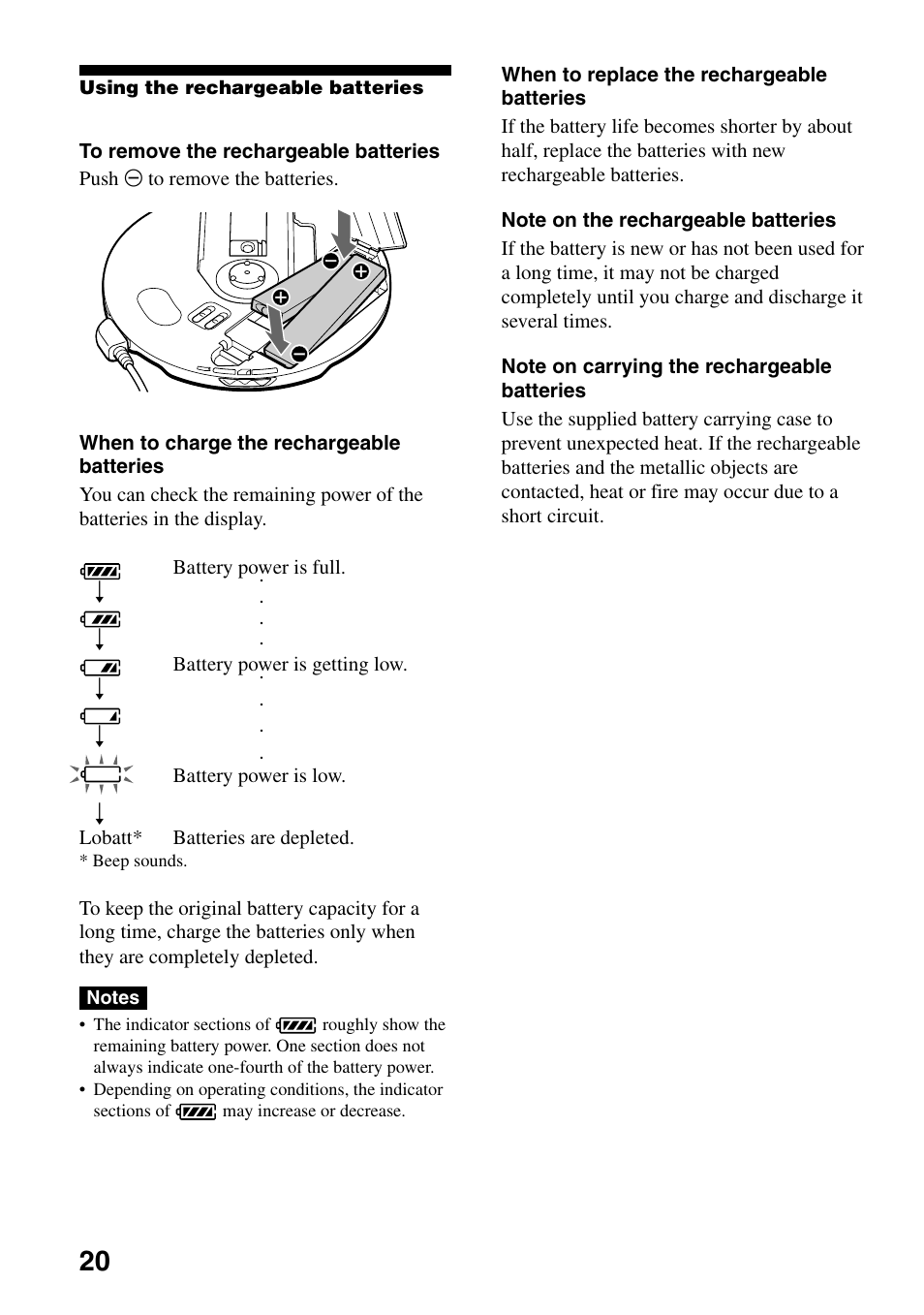 Sony D-EJ855 User Manual | Page 20 / 28