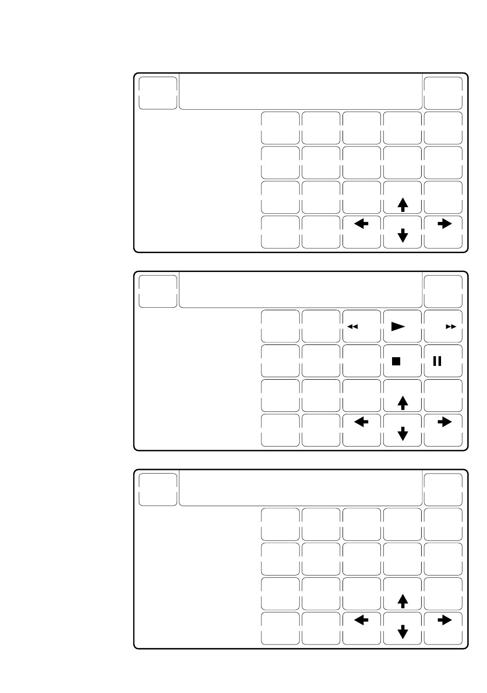 Amp dbs cbl (cable box), Lcd touch key display table (continued) | Sony RM-AV2000 User Manual | Page 46 / 52