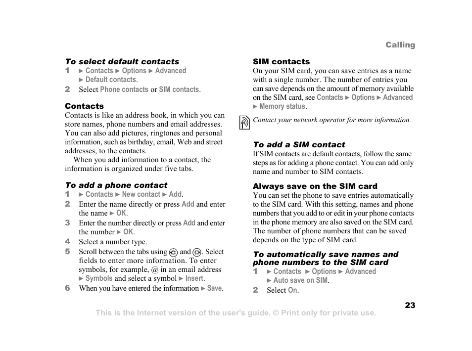 Sony K600i User Manual | Page 23 / 100