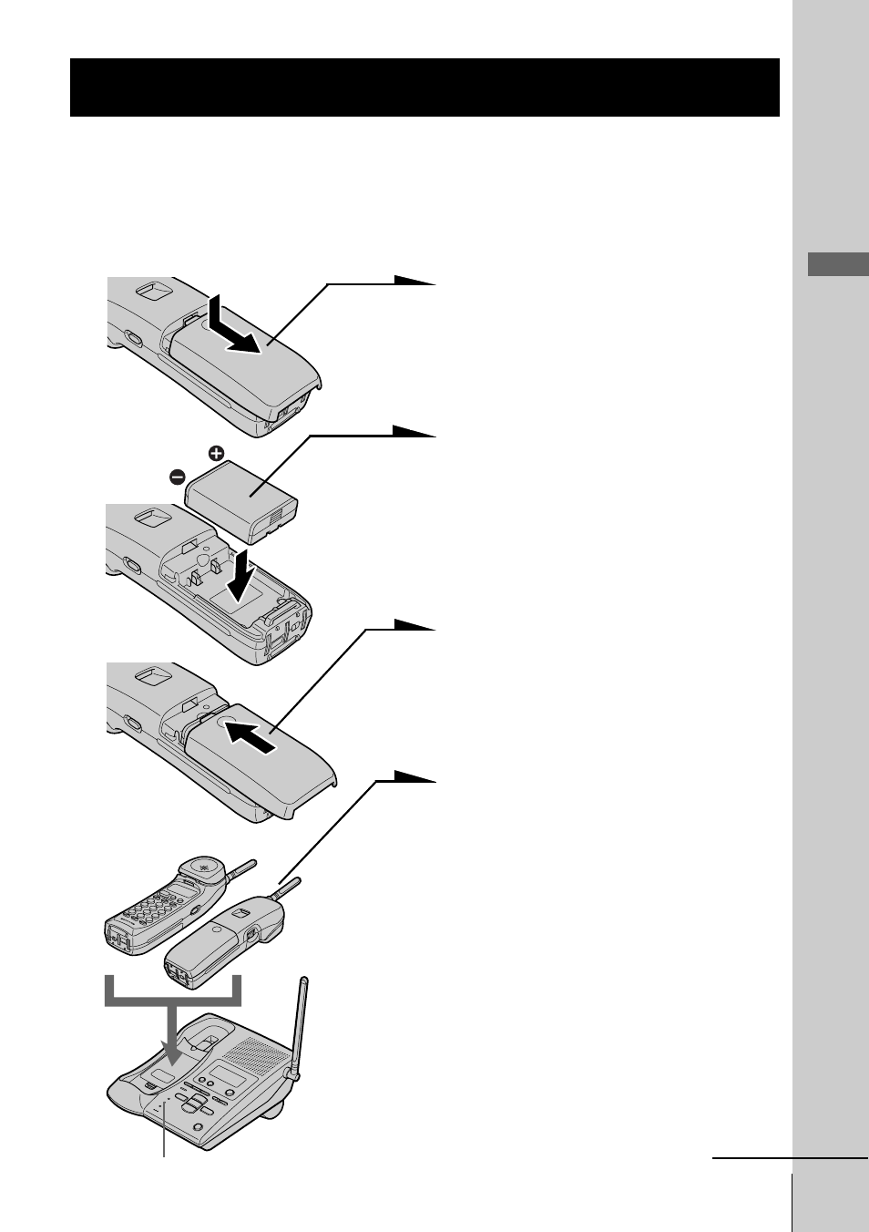 Preparing the battery pack, Step 3: preparing the battery pack, Step 3 | Sony SPP-A9171 User Manual | Page 11 / 72