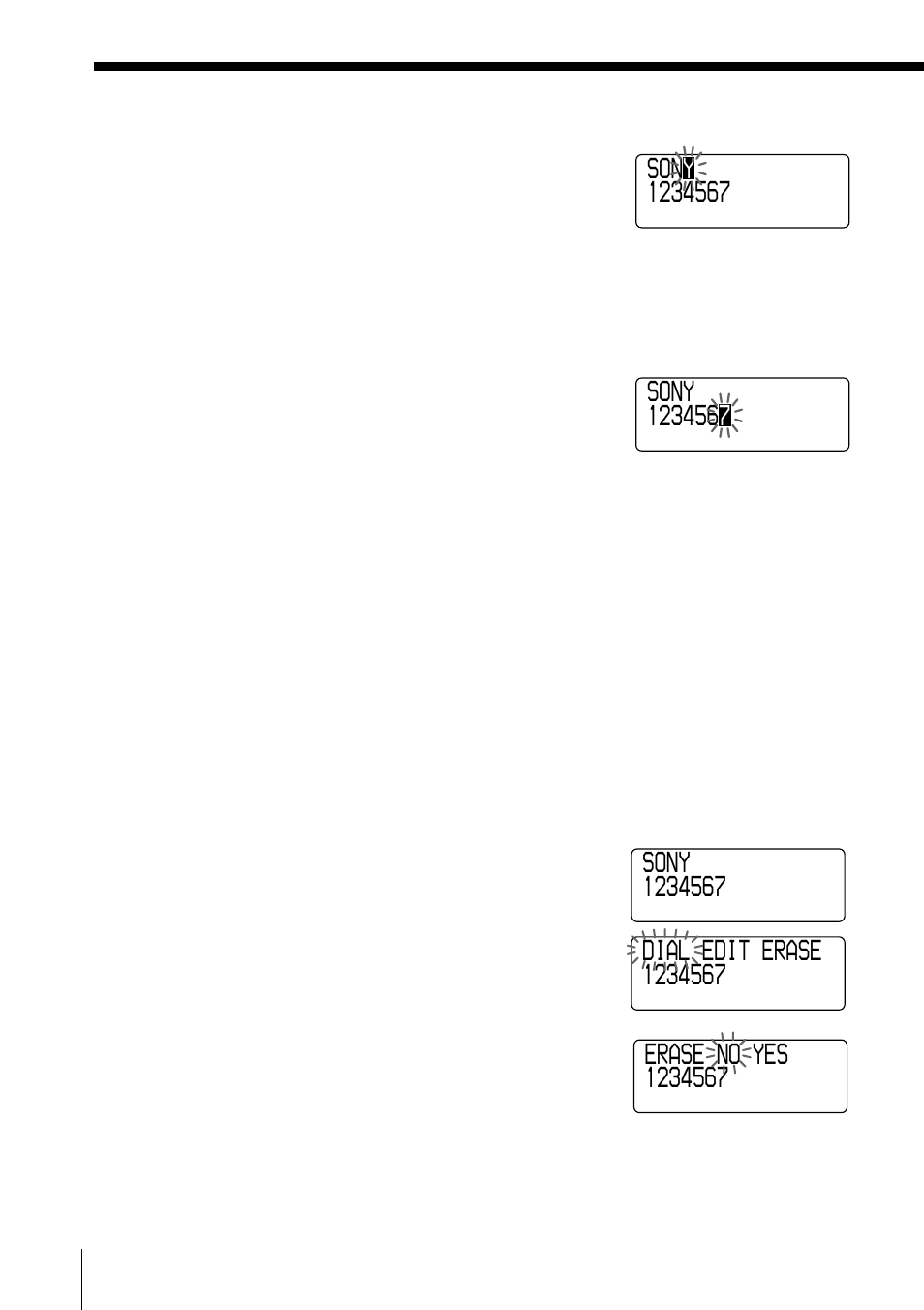 Erasing a memory location | Sony SPP-A9171 User Manual | Page 30 / 72