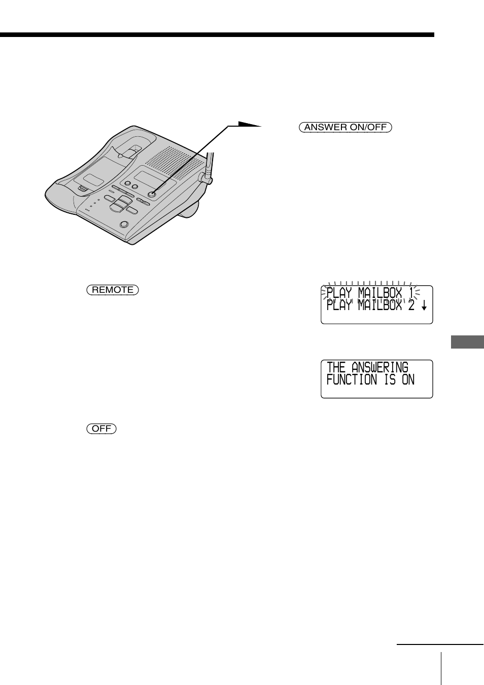 Turning on the answering function | Sony SPP-A9171 User Manual | Page 41 / 72