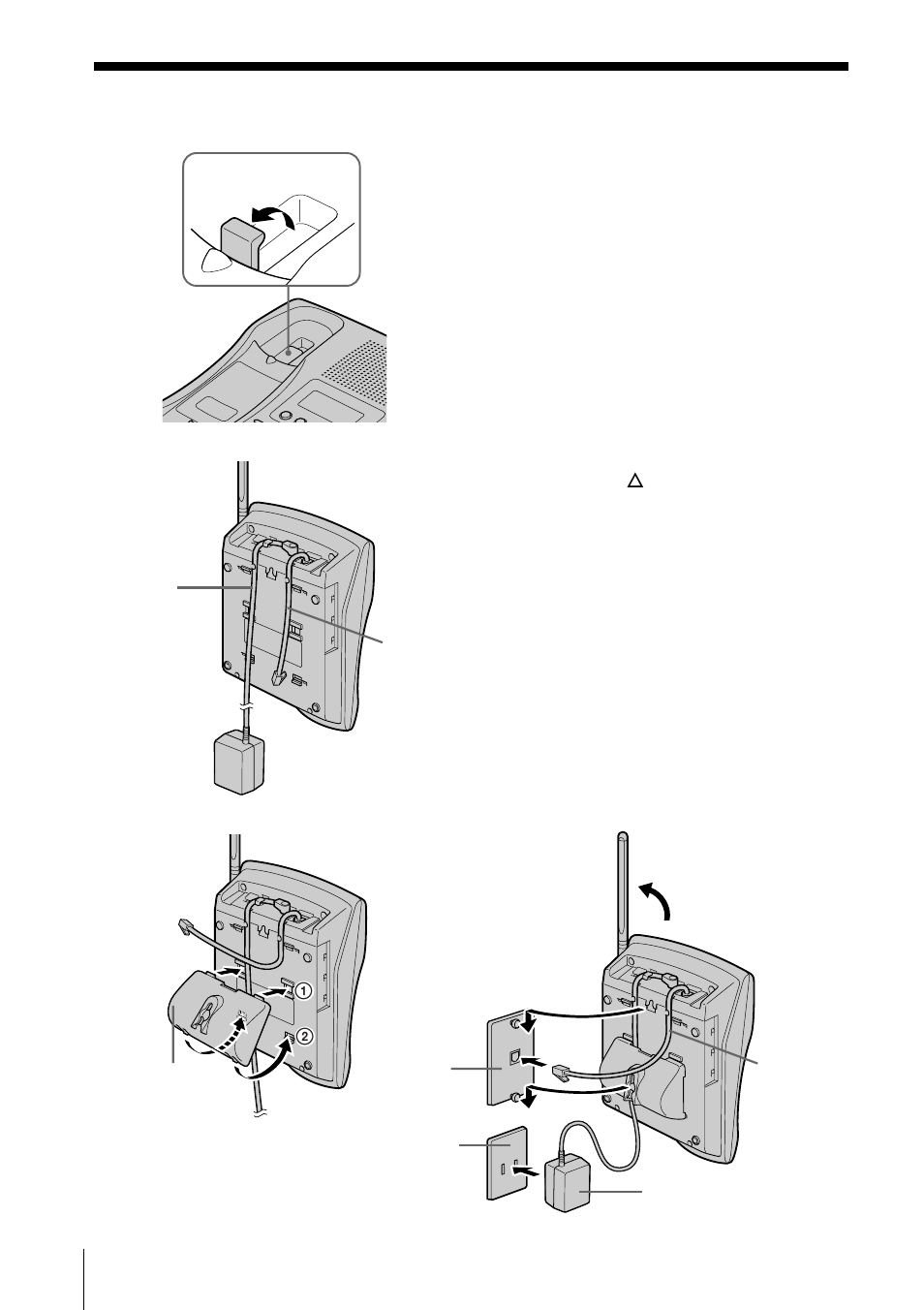 Additional information, Mounting the base unit on a wall | Sony SPP-A9171 User Manual | Page 60 / 72