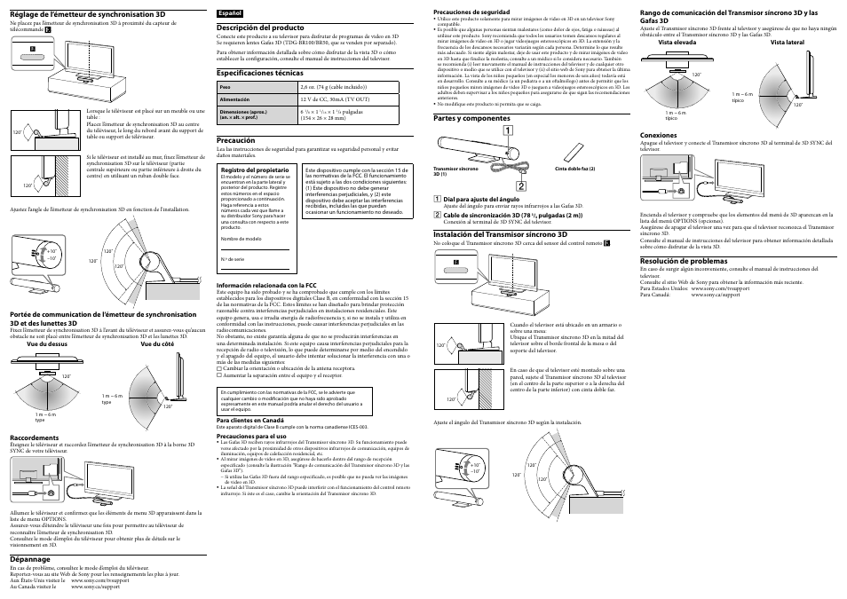 Sony TMR-BR100 User Manual | Page 2 / 2