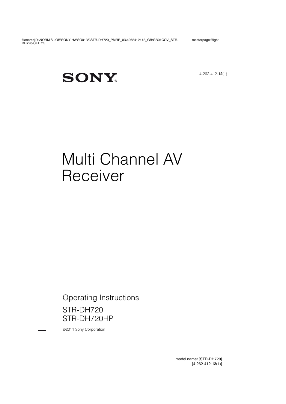 Sony STR-DH720HP User Manual | 88 pages