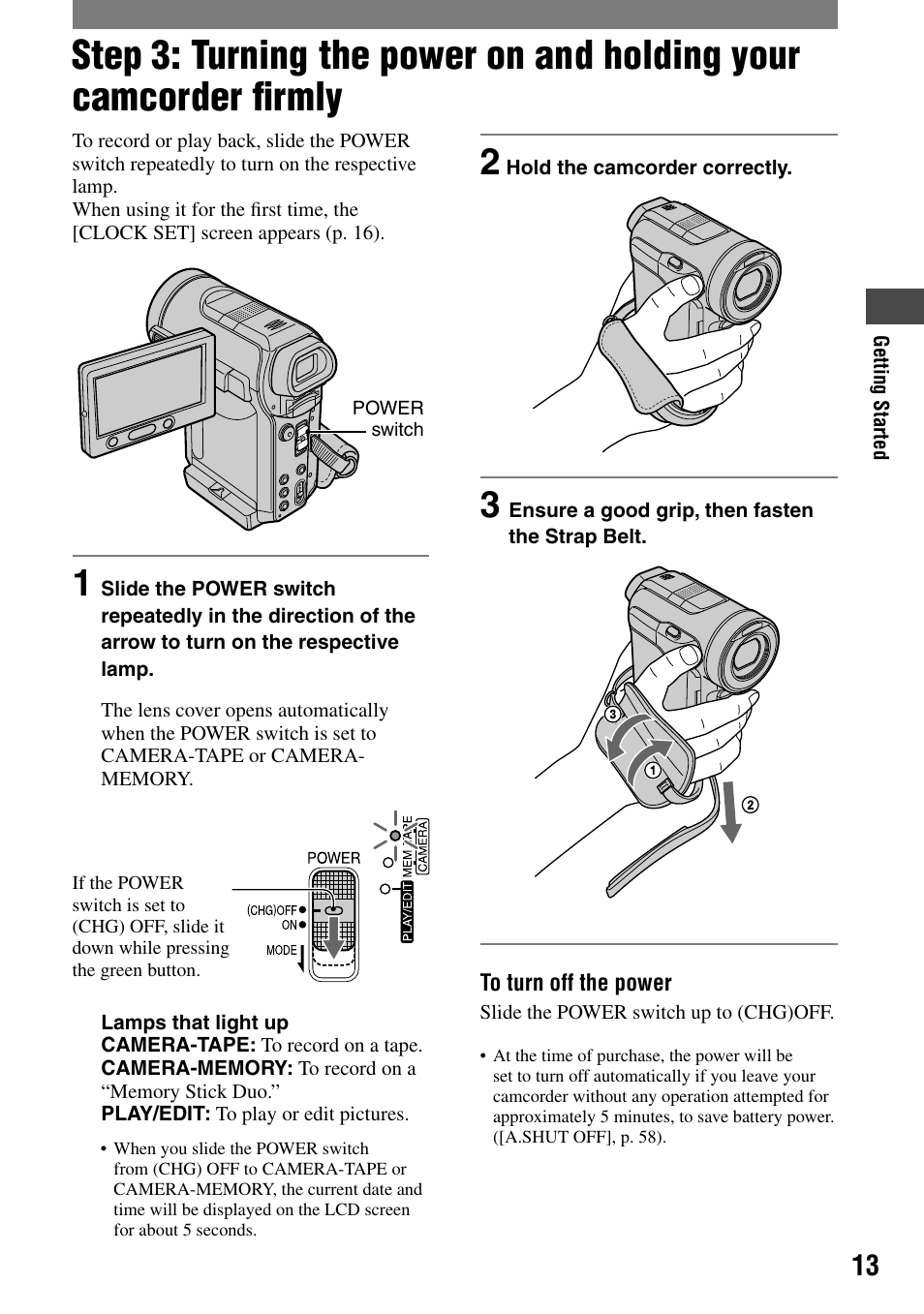 Sony HANDYCAM DCR-PC1000 User Manual | Page 13 / 123