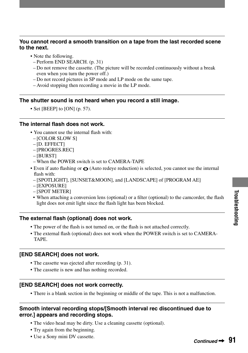 Sony HANDYCAM DCR-PC1000 User Manual | Page 91 / 123