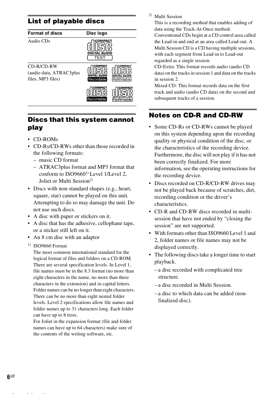 Sony CMT-CPZ1 User Manual | Page 6 / 36