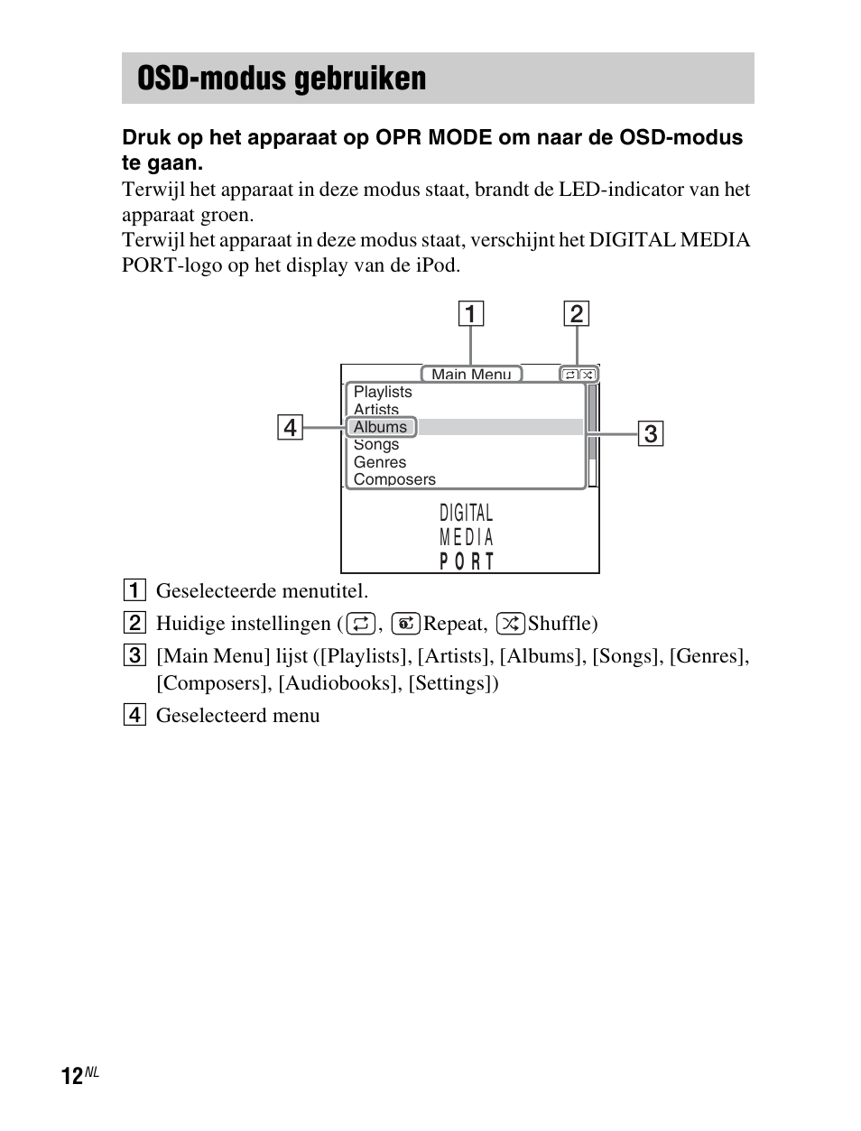 Osd-modus gebruiken | Sony TDM-iP1 User Manual | Page 82 / 200