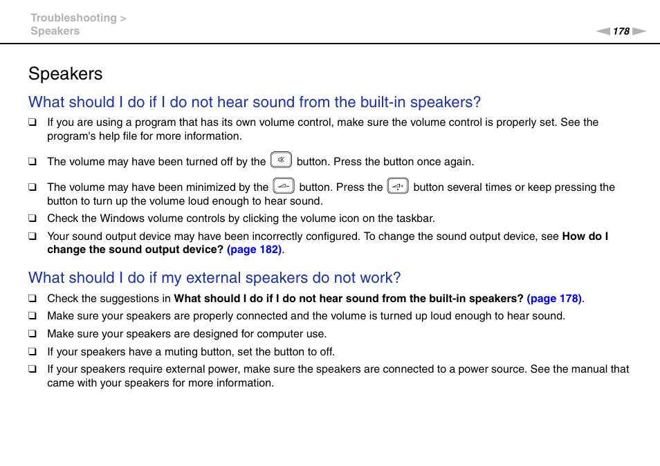 Speakers | Sony VAIO VGN-AW User Manual | Page 178 / 190