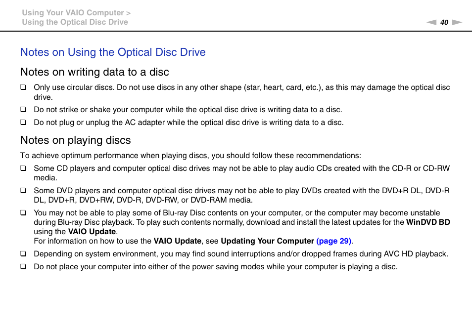 Sony VAIO VGN-AW User Manual | Page 40 / 190