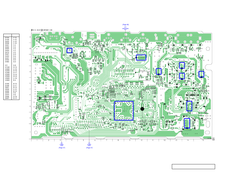 Printed wiring board – main board (component side), Main board, Cn400 | Mds-s50 | Sony MDS-S50 User Manual | Page 40 / 70