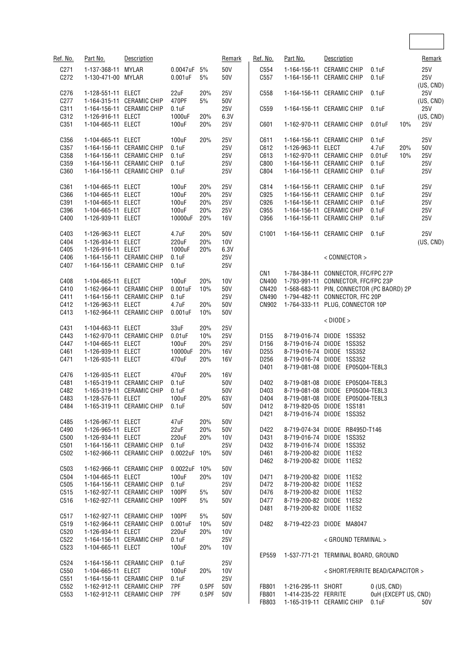 Mds-s50, Main | Sony MDS-S50 User Manual | Page 65 / 70