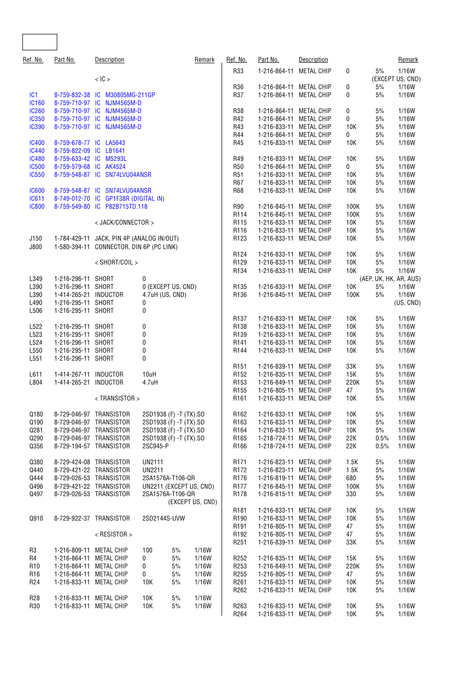 Mds-s50, Main | Sony MDS-S50 User Manual | Page 66 / 70