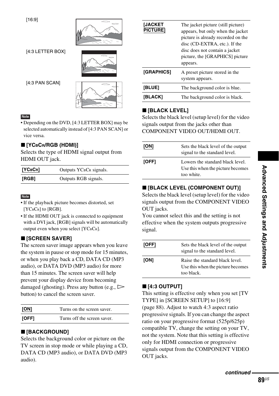 Sony DAVHDX500 User Manual | Page 89 / 120