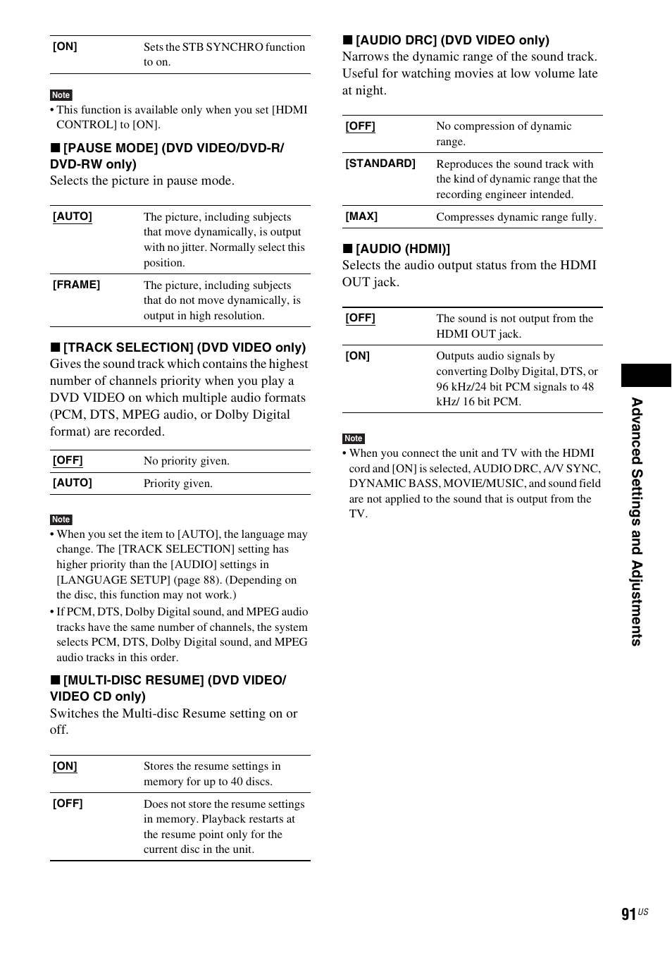 Sony DAVHDX500 User Manual | Page 91 / 120