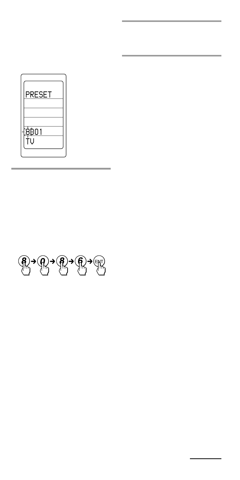 Preset 8001 tv | Sony RM-VL1000T User Manual | Page 15 / 80