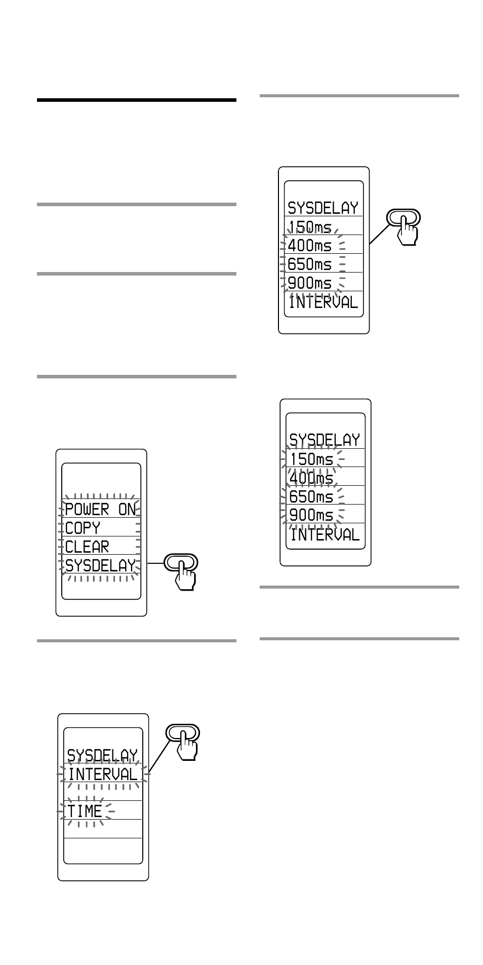 Changing the interval between operation steps | Sony RM-VL1000T User Manual | Page 42 / 80