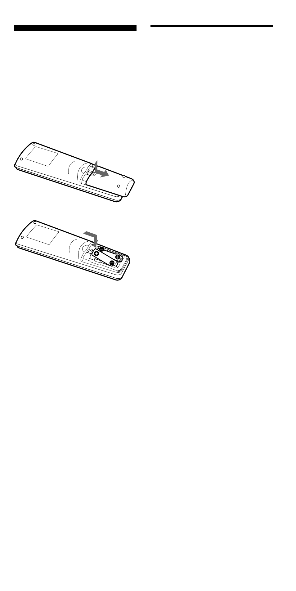 Installing the batteries, When to replace the batteries | Sony RM-VL1000T User Manual | Page 7 / 80