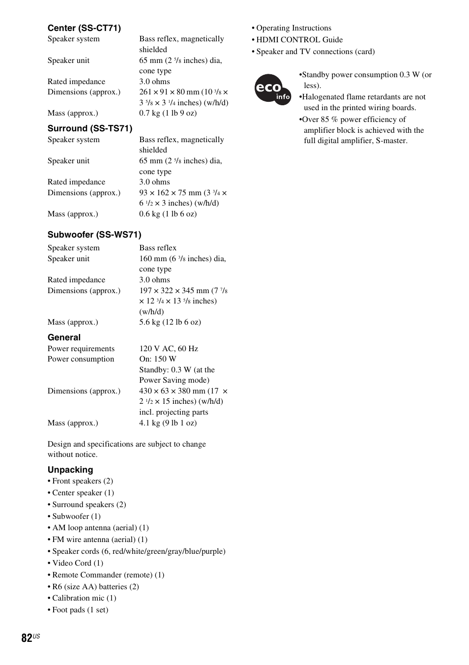 Sony DAV-HDZ235 User Manual | Page 82 / 100