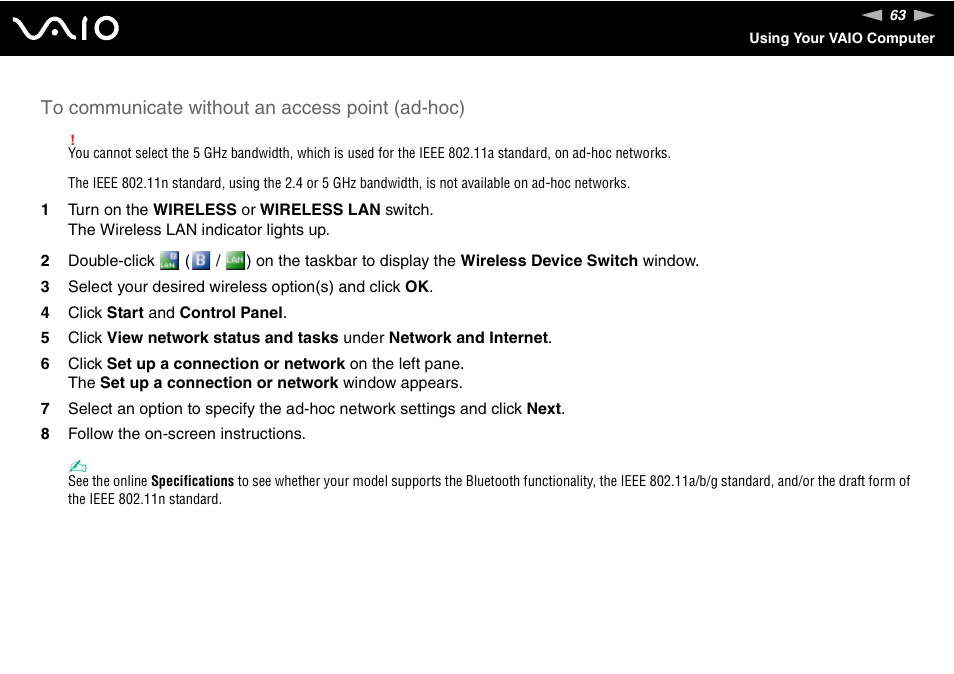 Sony VGN-FZ200 User Manual | Page 63 / 187
