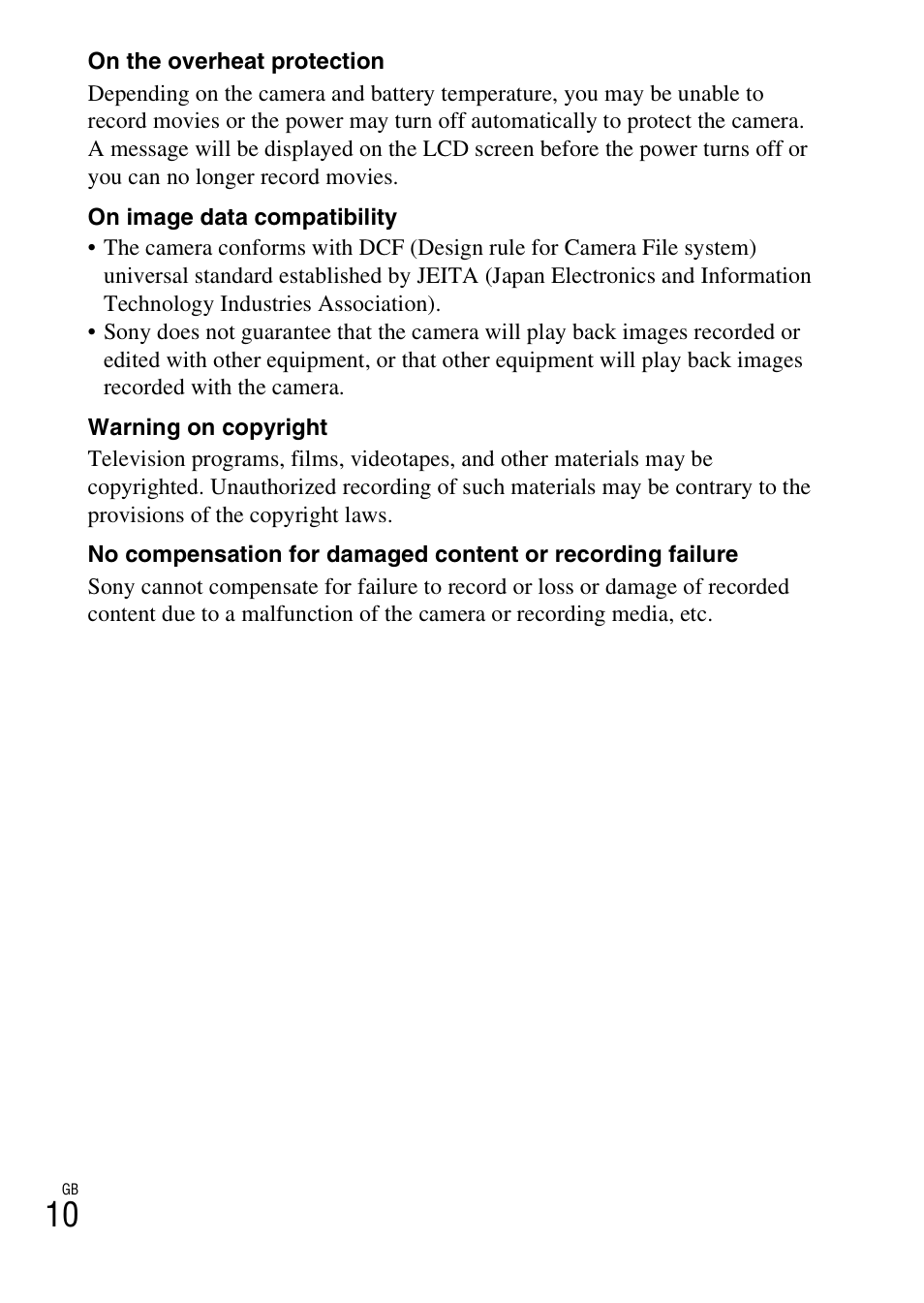 Sony CYBER-SHOT DSC-H55 User Manual | Page 10 / 56