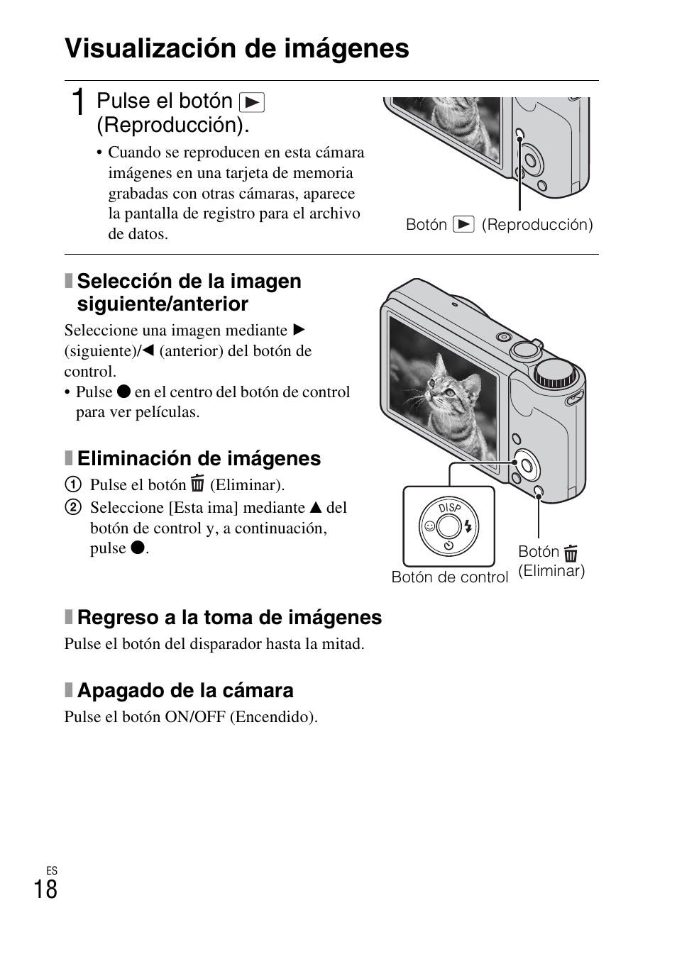 Visualización de imágenes | Sony CYBER-SHOT DSC-H55 User Manual | Page 46 / 56