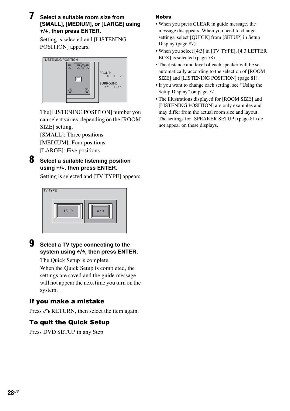 If you make a mistake | Sony FR8/FR9 User Manual | Page 28 / 108