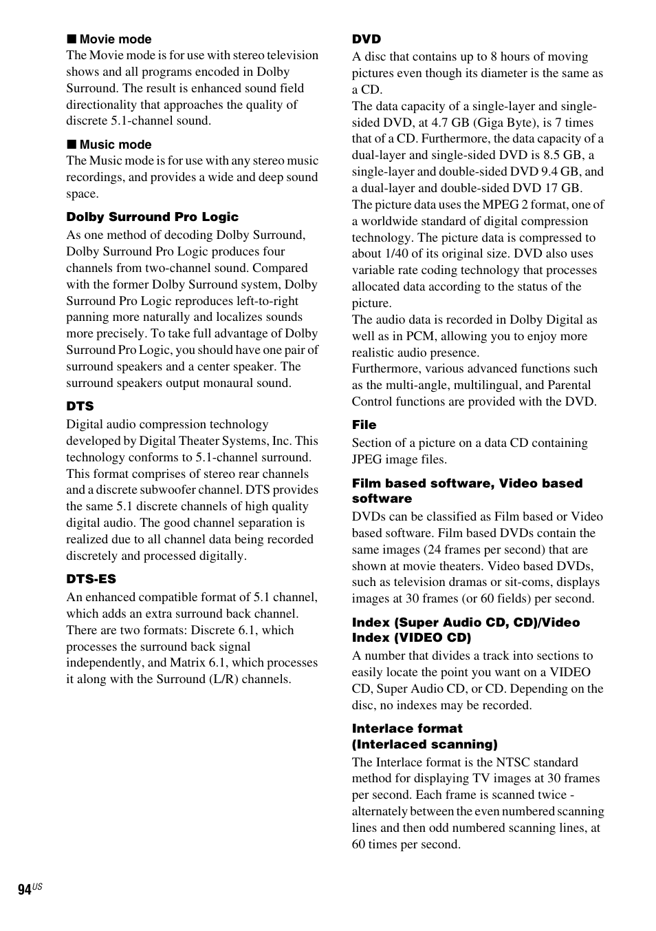 Sony FR8/FR9 User Manual | Page 94 / 108