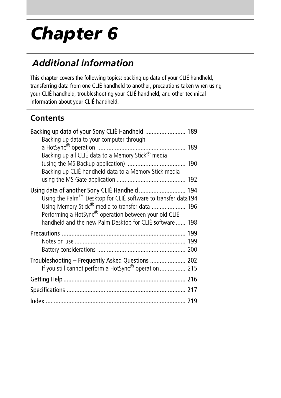 Sony PEG-NR70V/U User Manual | Page 188 / 224