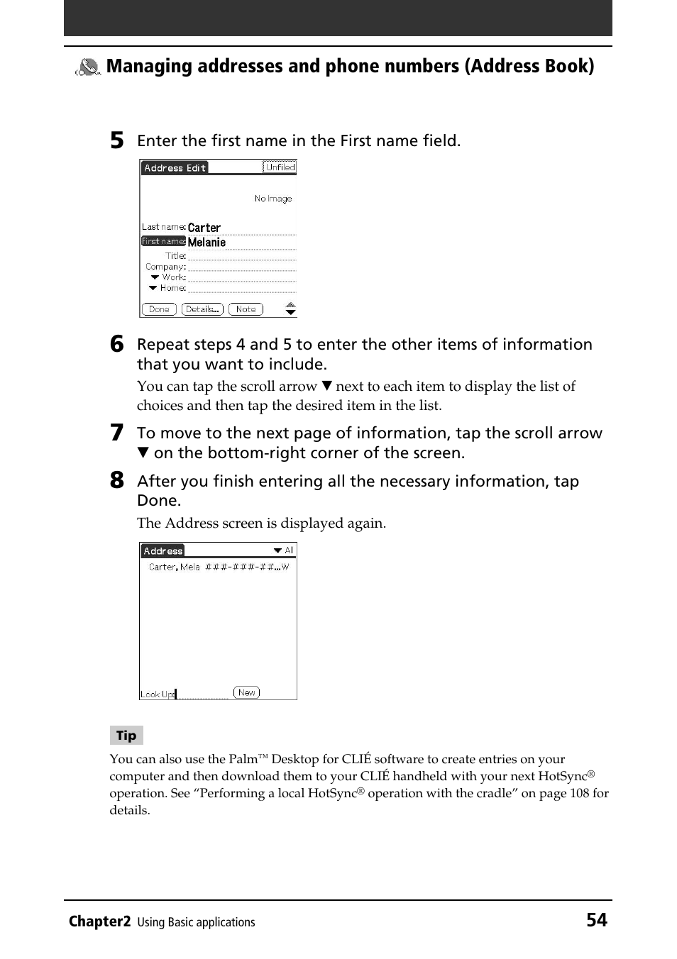 Sony PEG-NR70V/U User Manual | Page 54 / 224