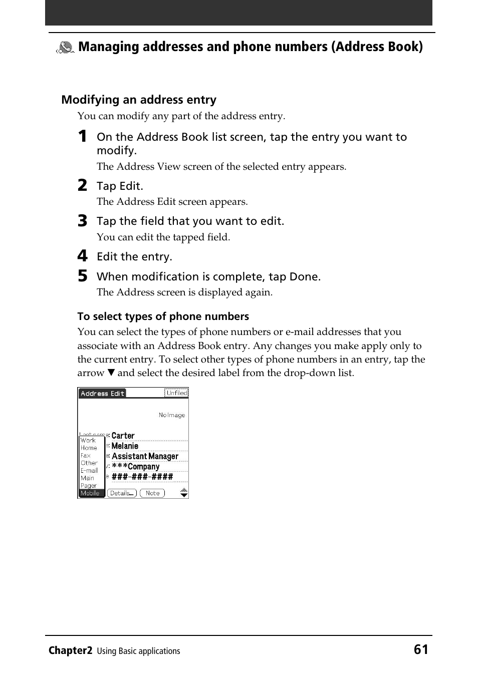 Sony PEG-NR70V/U User Manual | Page 61 / 224